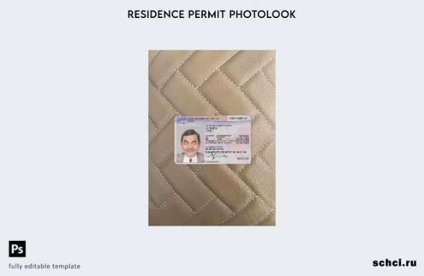 цифровая загрузка вида на жительство в Германии, версия фотоальбом FRONT шаблон